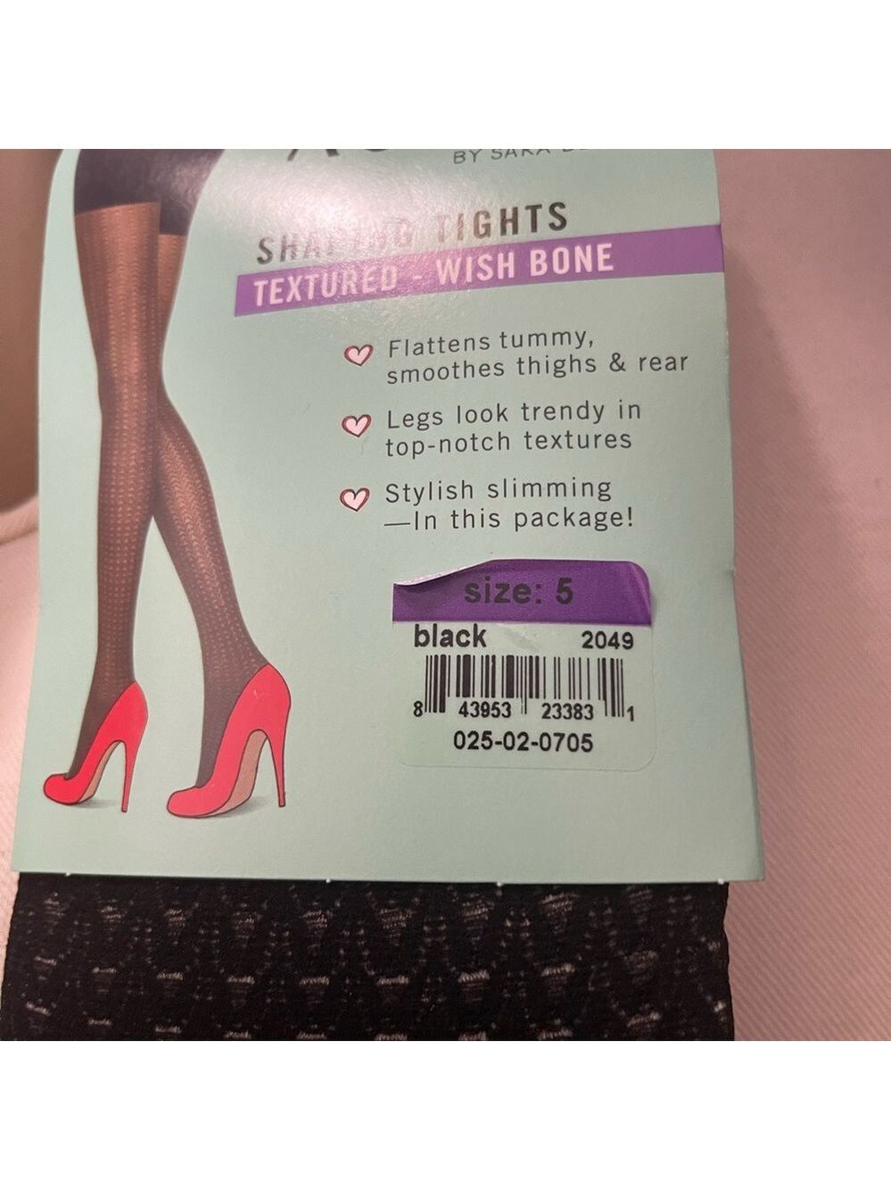 ASSETS by Sara Blakely Textured Shaping Tights - Wish Bone size 2 and 5 - Picture 5 of 6